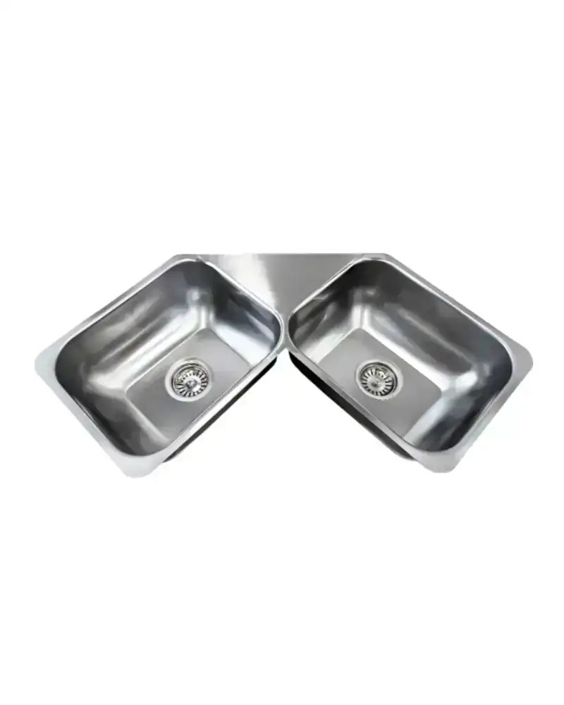 Bacha de cocina esquinera mate acero premium 430